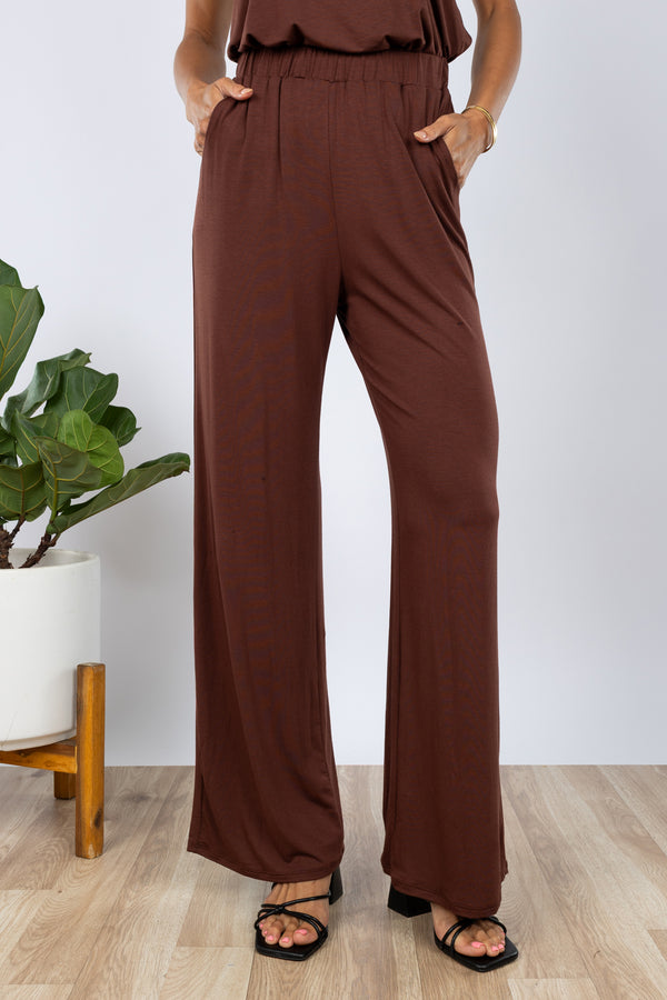 Parker High-Waist Pant (Chocolate)