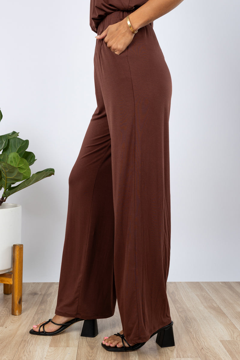 Parker High-Waist Pant (Chocolate)