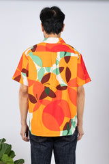 Ronnie Men's Aloha Shirt (Tangerine Linen)