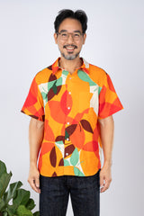 Ronnie Men's Aloha Shirt (Tangerine Linen)