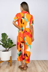 Shane Jumpsuit (Tangerine Linen)