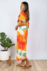 Shane Jumpsuit (Tangerine Linen)