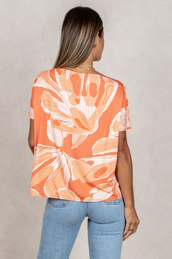Brooke Top (Blush Monstera)