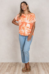 Brooke Top (Blush Monstera)