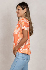 Brooke Top (Blush Monstera)