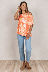 Brooke Top (Blush Monstera)