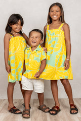Mini Ronnie Aloha Shirt (Sunshine Palm)