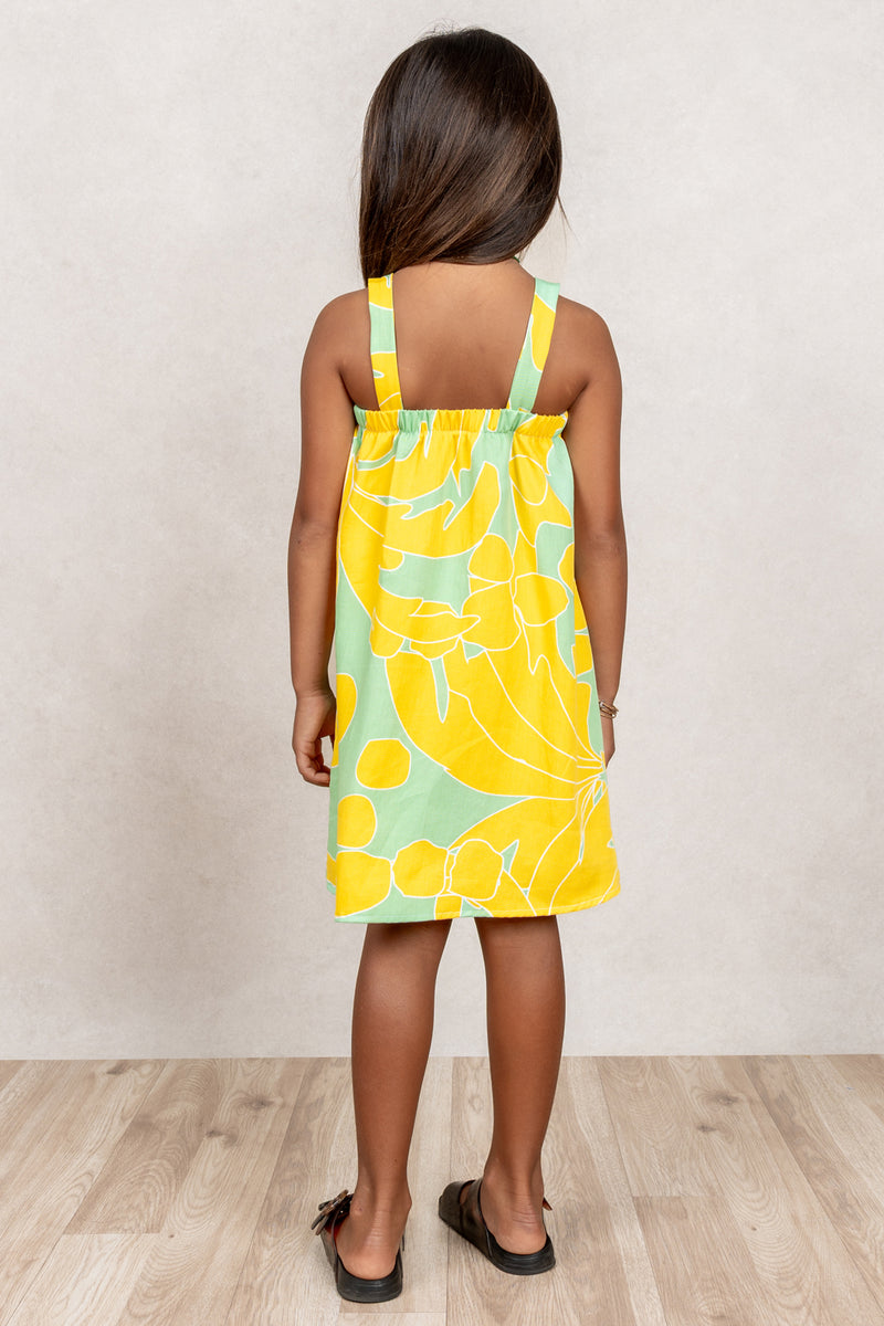 Mini Miki Jumper Dress (Sunshine Palm)