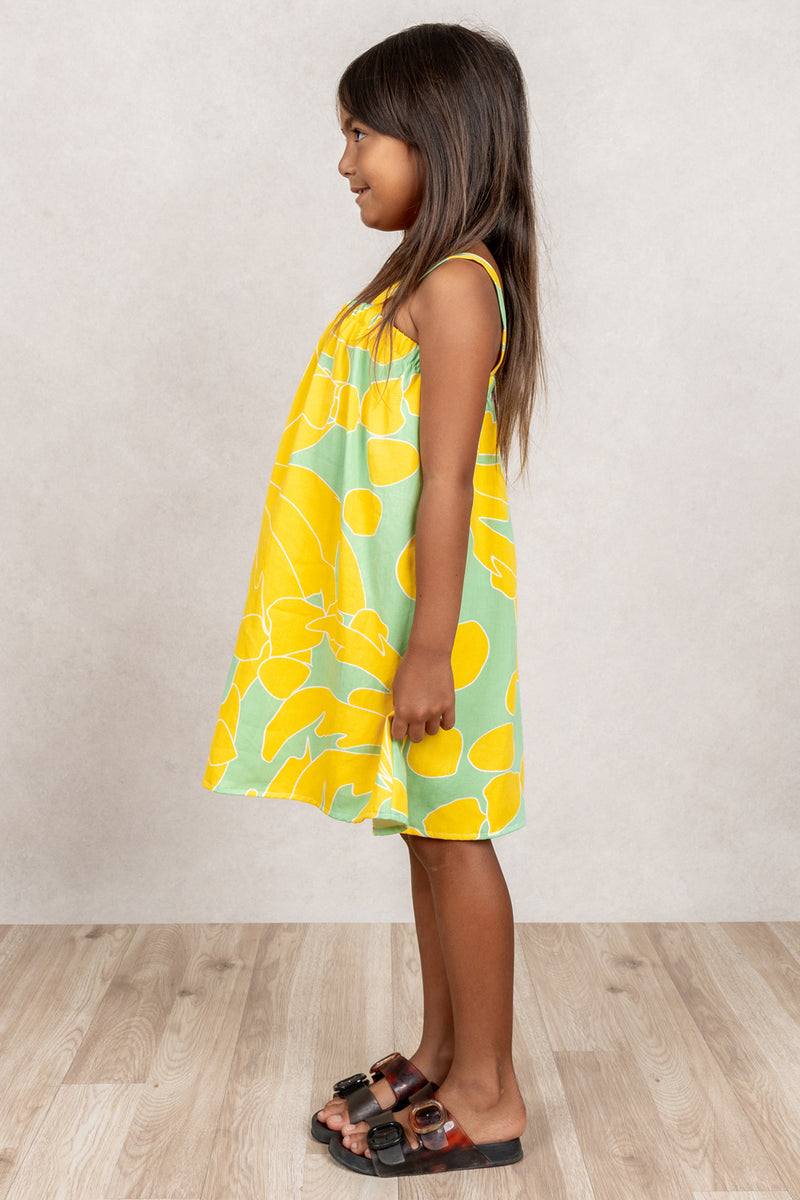 Mini Miki Jumper Dress (Sunshine Palm)