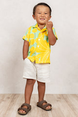 Mini Ronnie Aloha Shirt (Sunshine Palm)