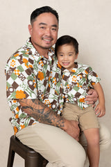 Mini Ronnie Aloha Shirt (Nishime Linen)