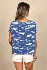 Brooke Top (Indigo Waves)