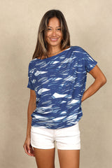 Brooke Top (Indigo Waves)