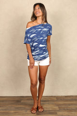 Brooke Top (Indigo Waves)