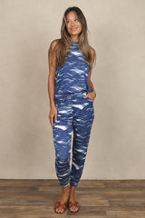 Chris Tank Top (Indigo Waves)