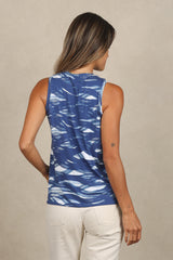 Chris Tank Top (Indigo Waves)