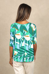 Julie 3/4 Sleeve Top (Wild + Free)