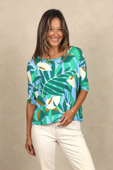 Julie 3/4 Sleeve Top (Wild + Free)