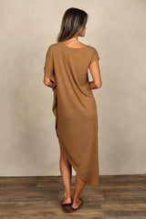 Lola Asymmetrical Dress (Camel)
