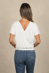 Luna Wrap Top (Heather Ash)