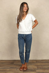 Luna Wrap Top (Heather Ash)