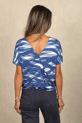 Luna Wrap Top (Indigo Waves)