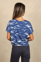Luna Wrap Top (Indigo Waves)