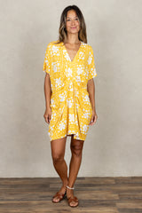Jade Pleated Kaftan Dress (Golden Lei)