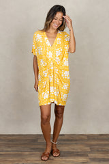 Jade Pleated Kaftan Dress (Golden Lei)