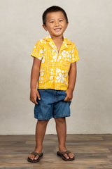 Mini Ronnie Aloha Shirt (Golden Lei)