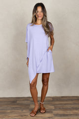 Sienna Asymmetrical Dress (Lavender)