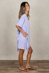 Sienna Asymmetrical Dress (Lavender)