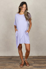Sienna Asymmetrical Dress (Lavender)
