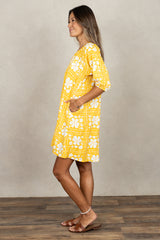 Yuki Gathered Dress (Golden Lei)