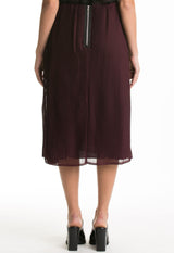 Pembroke Pleated Midi Skirt - M