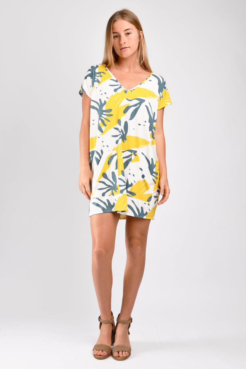 Dawn V-Neck Dress (Catalina Coast) - L