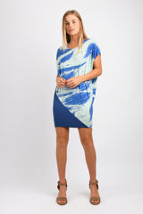 Kit Dress (Wave Print/Blue) - S