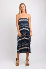 Ellie Convertible Dress/Skirt (Navy Mixed Stripe) - L