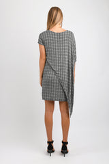 Sienna Asym Dress (Black Hexagon) - S