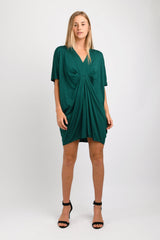 Jade Pleated Kaftan Dress (Emerald) - S