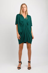 Jade Pleated Kaftan Dress (Emerald) - L