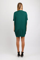 Jade Pleated Kaftan Dress (Emerald) - S