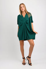 Jade Pleated Kaftan Dress (Emerald) - S
