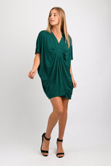 Jade Pleated Kaftan Dress (Emerald) - S