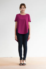Mara Pleated Back Top (Magenta) - M