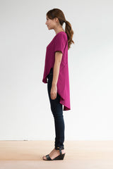 Mara Pleated Back Top (Magenta) - M