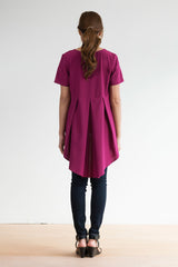 Mara Pleated Back Top (Magenta) - M
