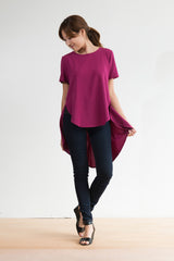 Mara Pleated Back Top (Magenta) - M