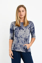Meg Boatneck Top (Tie Dye) - XS