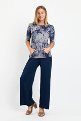Meg Boatneck Top (Tie Dye) - XS